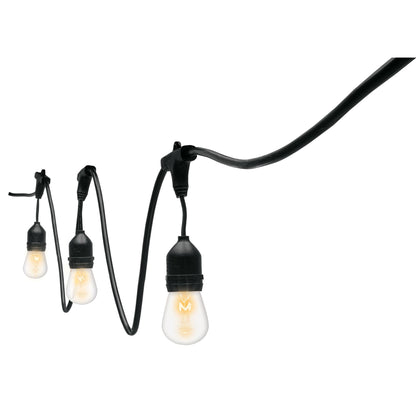 Serie de luces incandescentes de 7.3 m con 12 lámparas para exterior