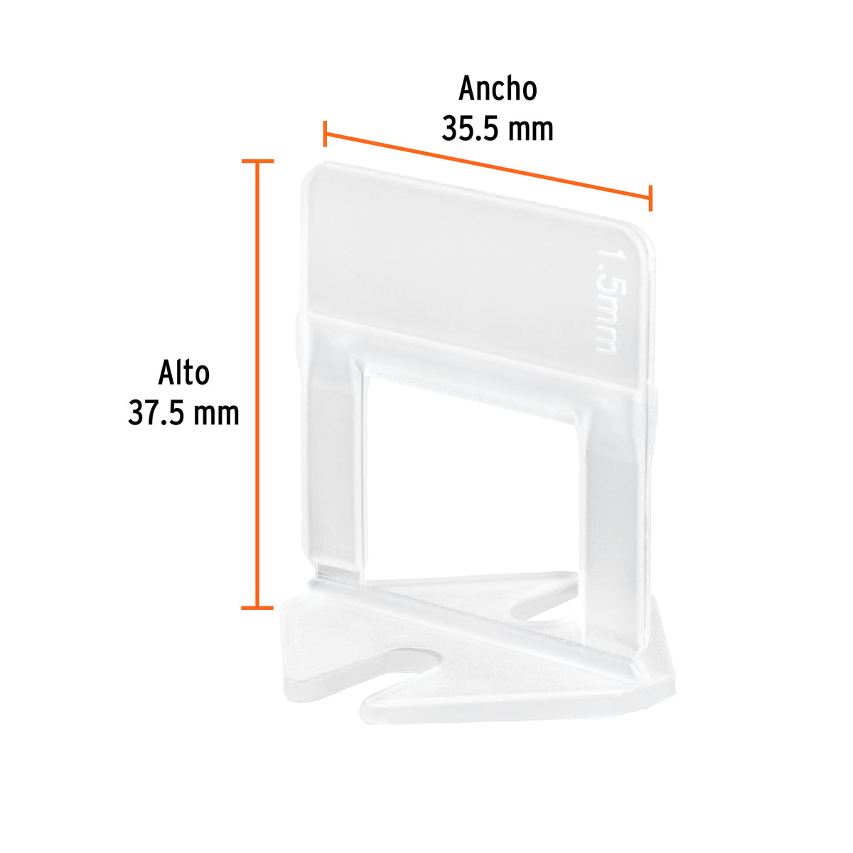 Bolsa con 100 anclas de 1.5 mm, para nivelación de azulejos · vista 3