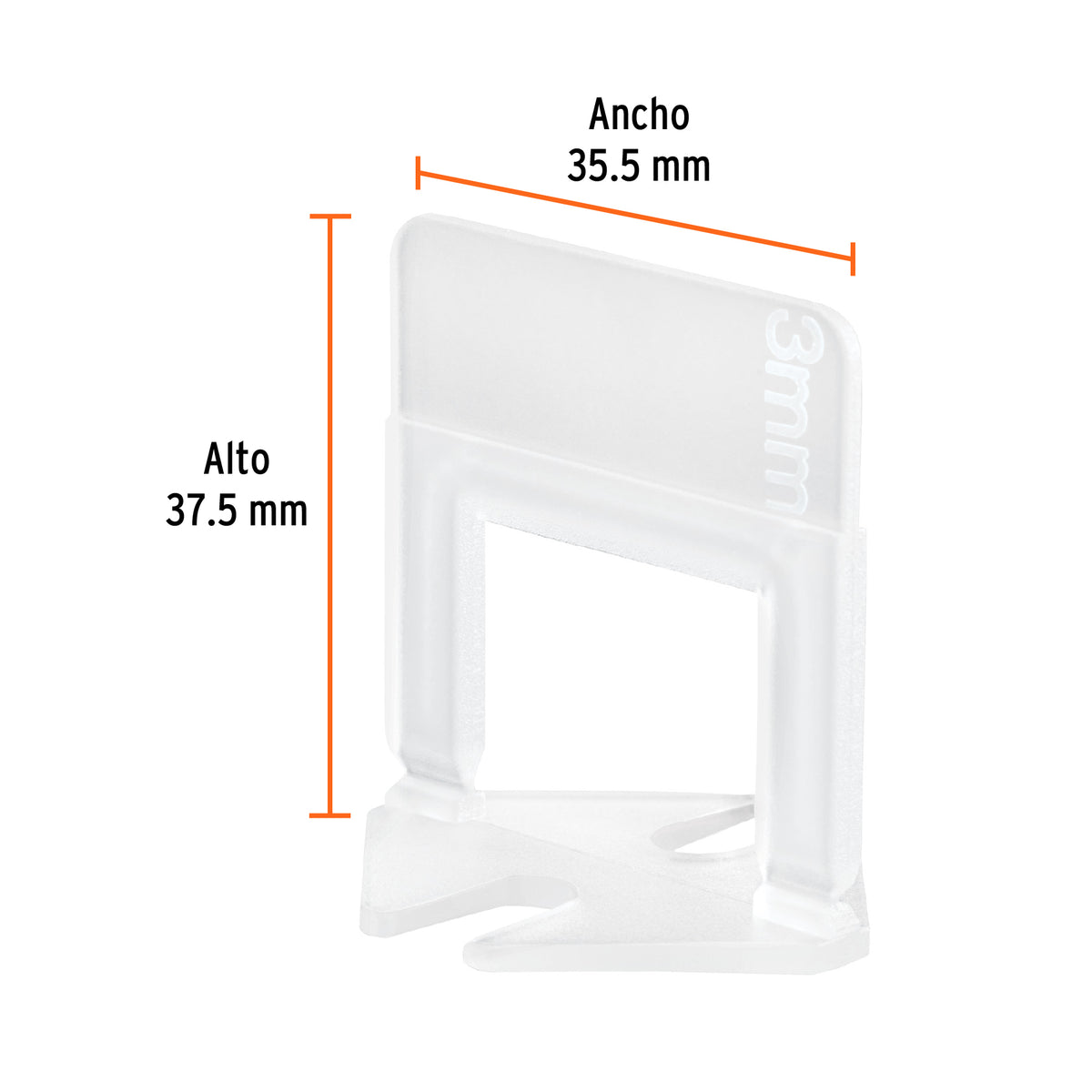 Bolsa con 100 anclas de 3 mm, para nivelación de azulejos · vista 3