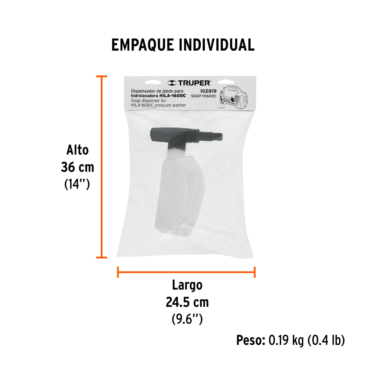Dispensador de jabon para HILA-1600C - SKU 102819