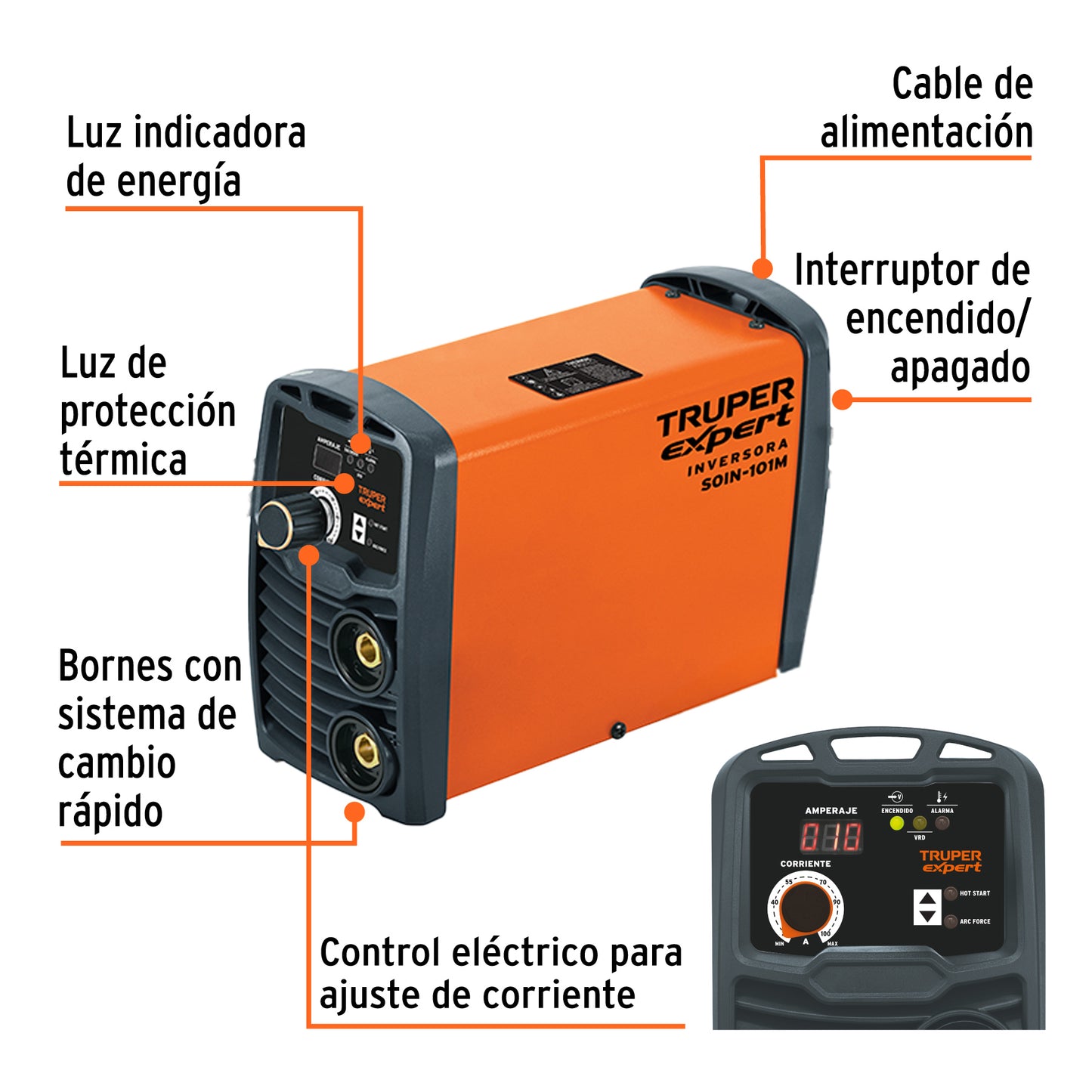 Mini soldadora inversora 100A de 127V