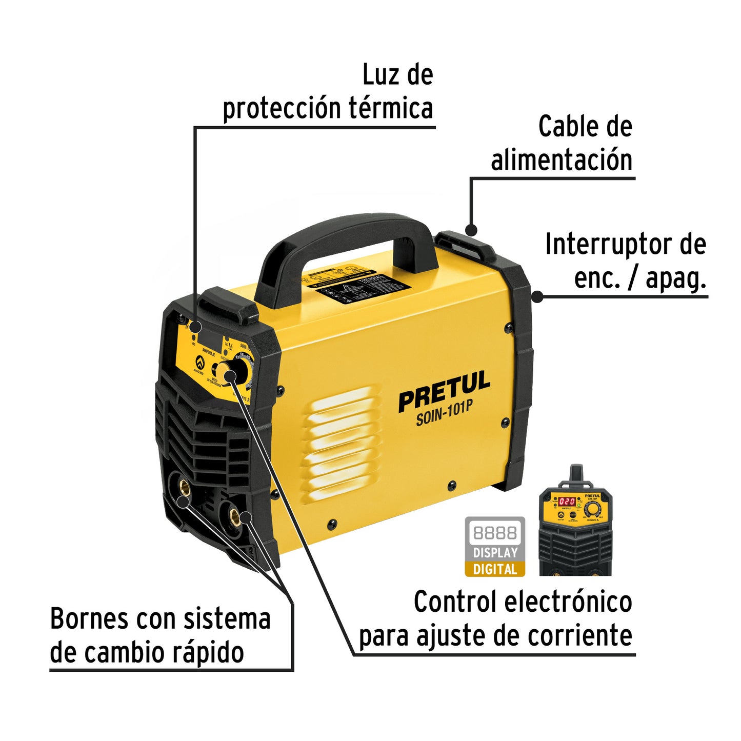 Soldadora inversora 100A 127V Ligera compacta