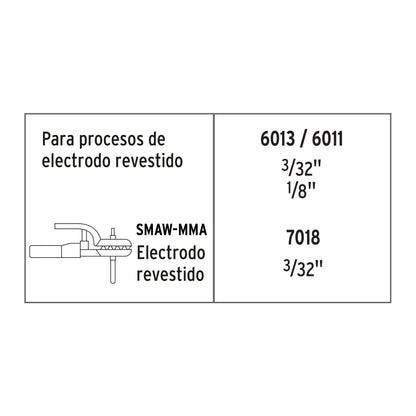 Soldadora inversora de 100 A y 127 V con perilla de ajuste y protección térmica