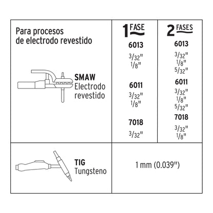 Soldadora inversora 130A bi-voltaje 127/220V Ligera compacta
