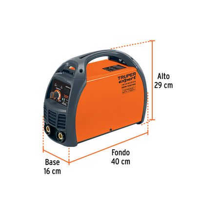 Soldadora inversora de 160 A Bi-voltaje 127/220 V con display digital y función TIG