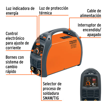 Soldadora inversora 200A de doble voltaje