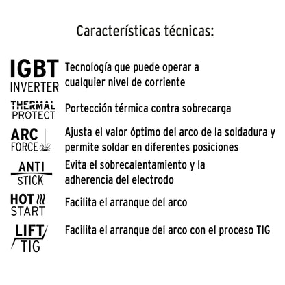 Soldadora inversora 200A de 220V