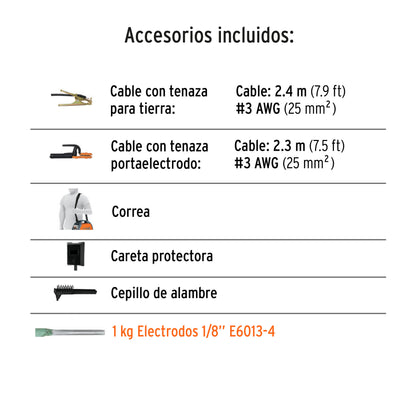 Soldadora inversora 250A de 220V