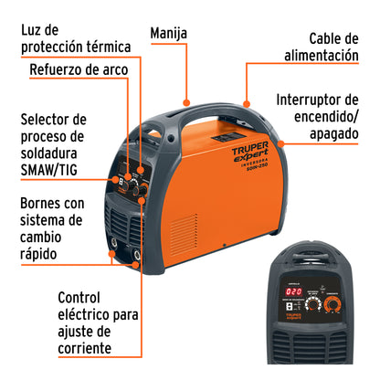 Soldadora inversora 250A de 220V