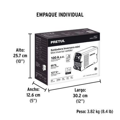 Mini soldadora inversora 100A, 127 V, Serie 300 · vista 8