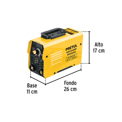 Mini soldadora inversora 130A, Bi-Voltaje, Serie 300 · vista 3