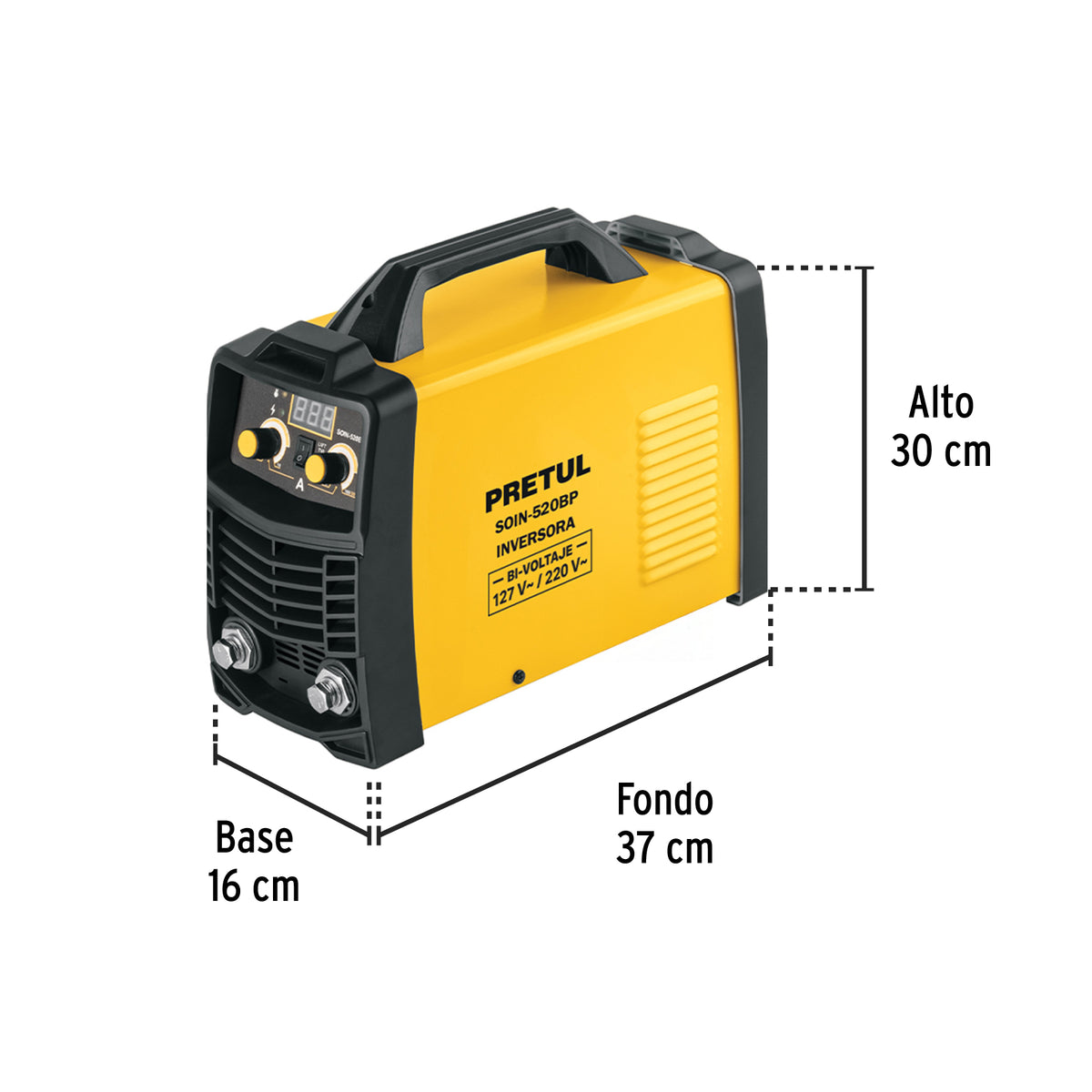 Soldadora inversora 200A, bi-voltaje, Serie 500 · vista 3