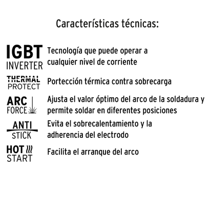 Soldadora para microalambre y electrodo 130A Ligera