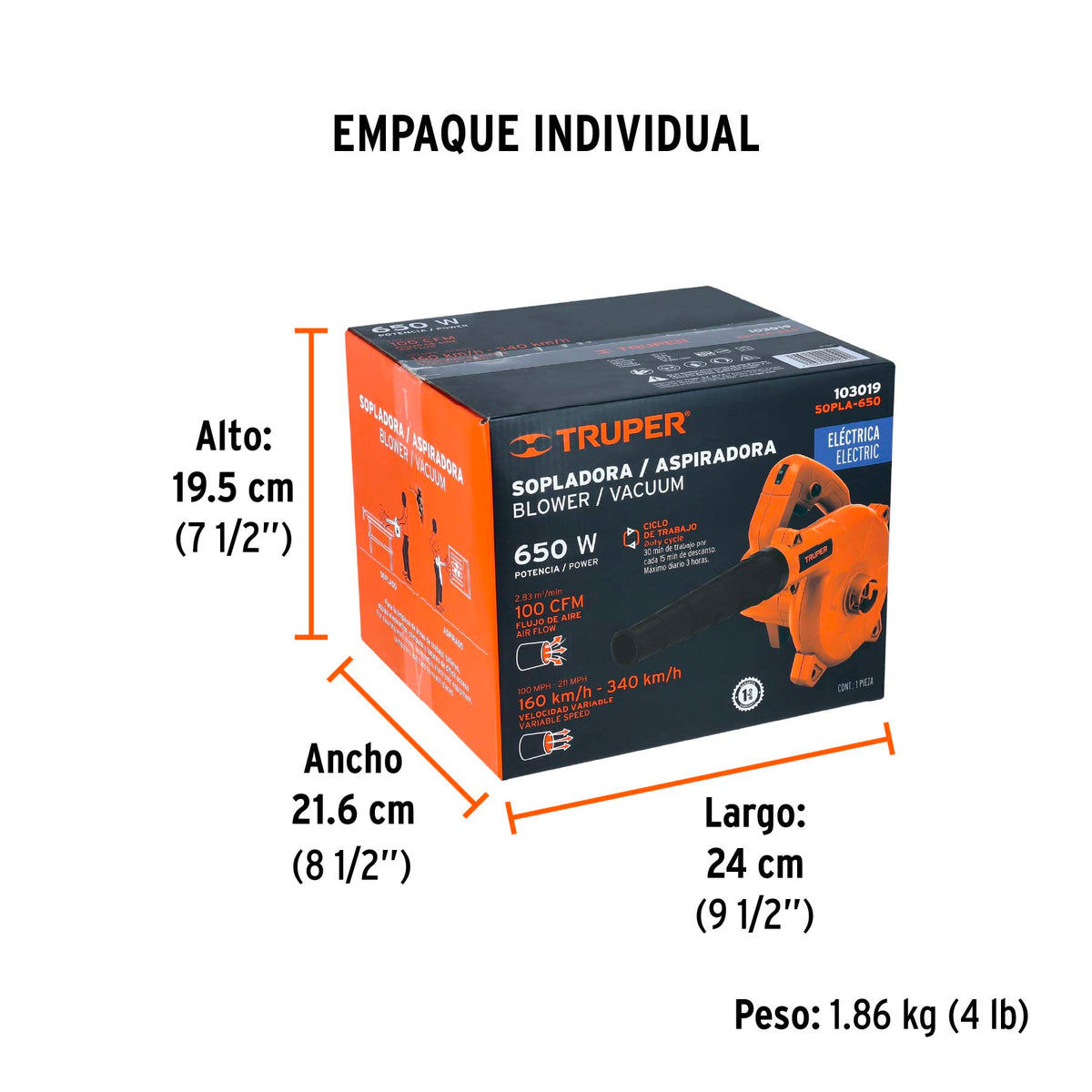 Sopladora/Aspiradora eléctrica 650 W · vista 5