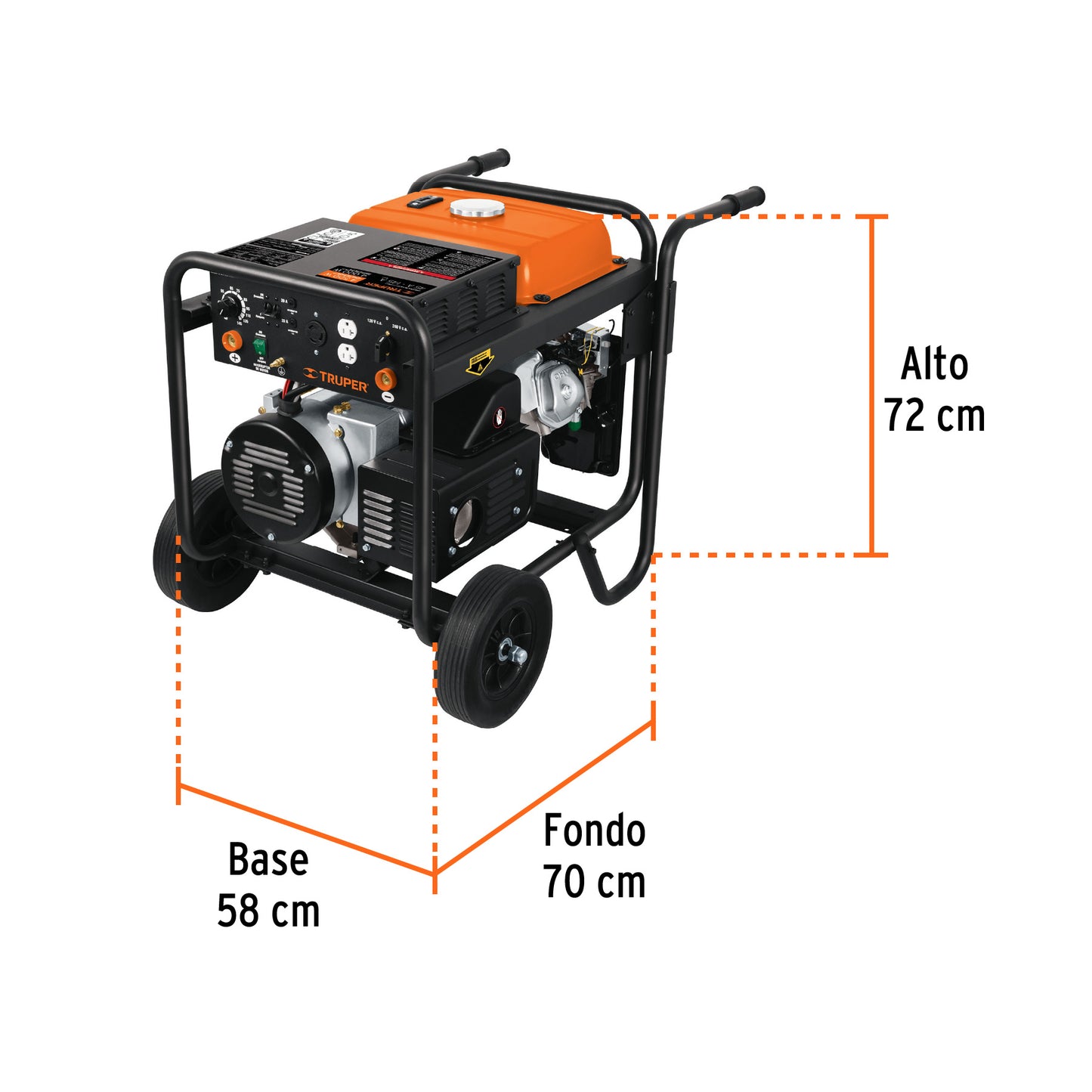 Soldadora a gasolina 145 A con generador