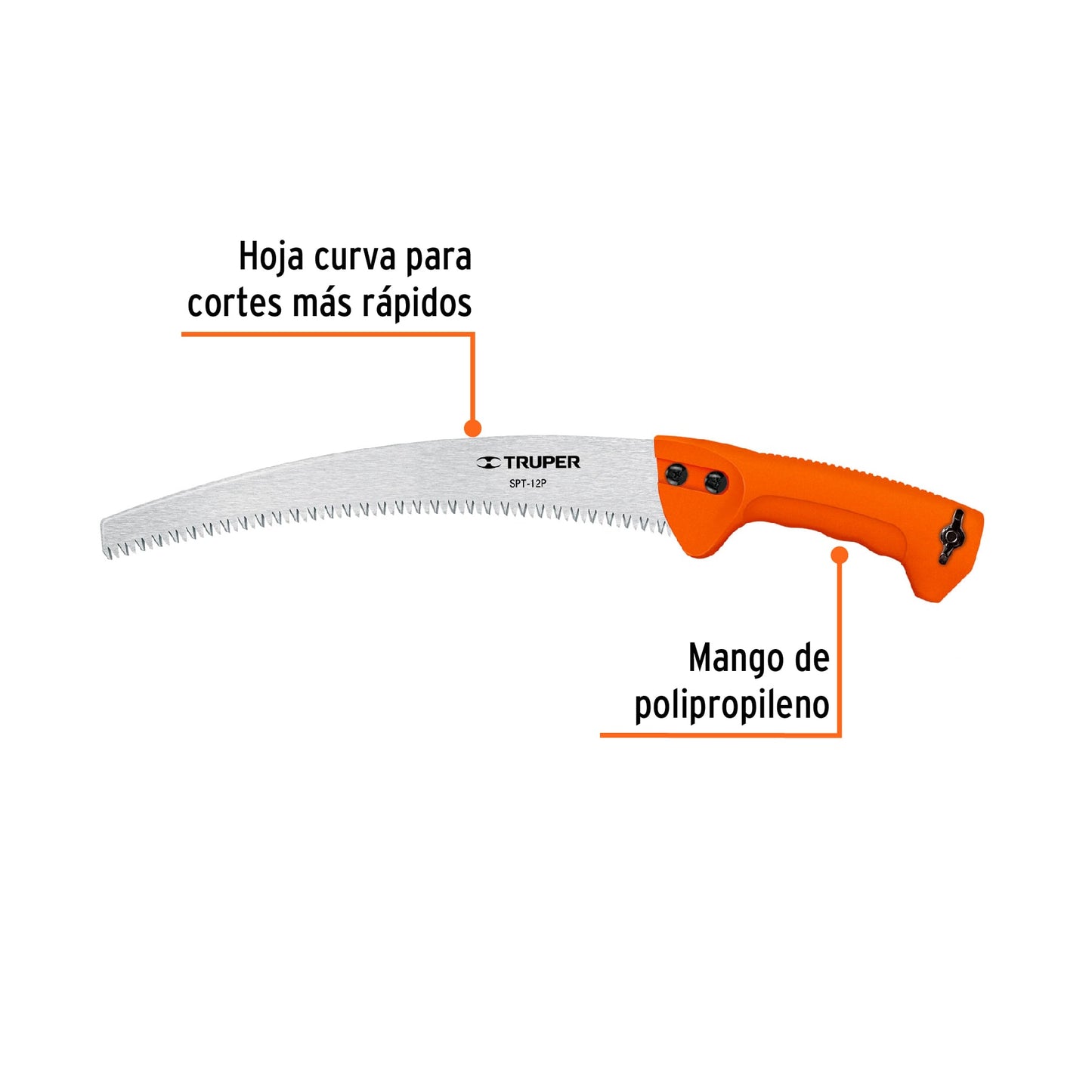 Serrucho de poda 12hoja curva6 DPP mango plástico
