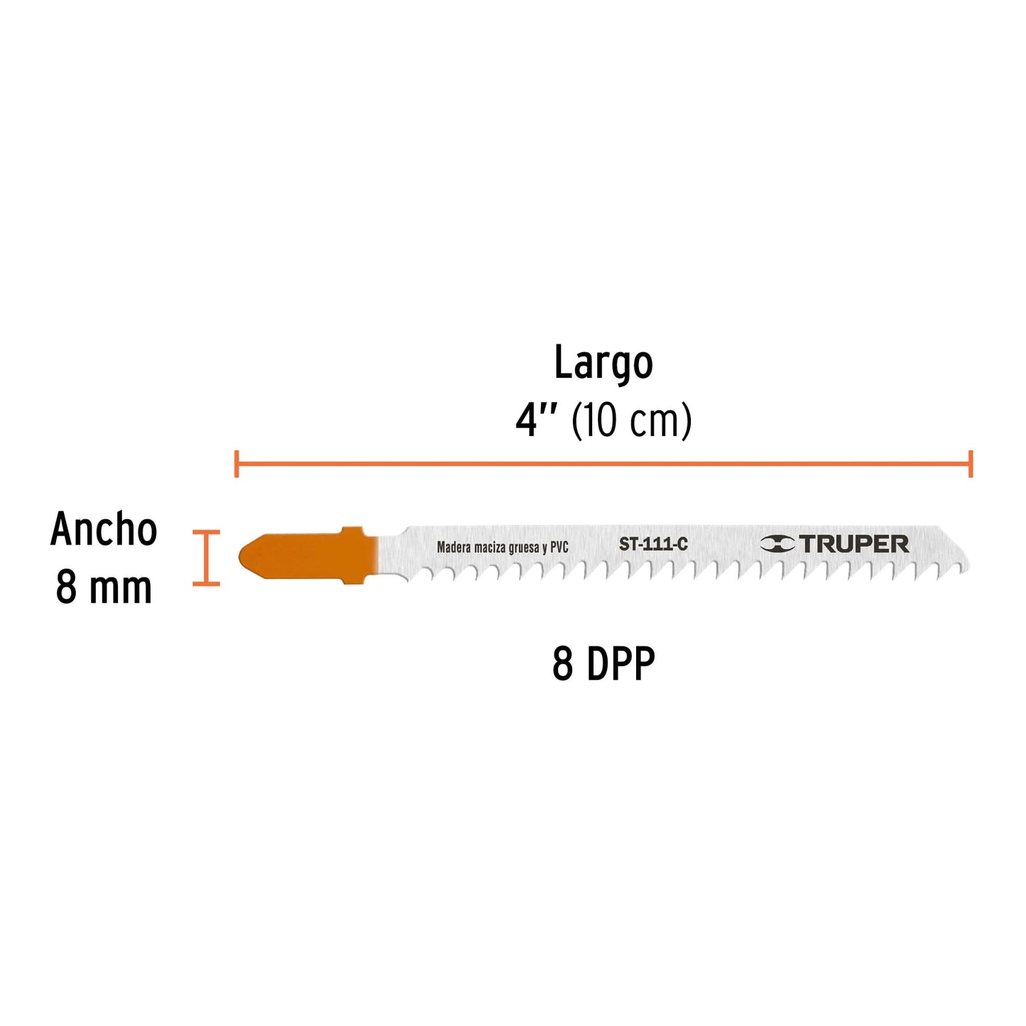Blíster con 5 seguetas 8 DPP zanco