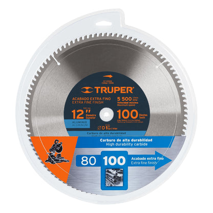 Disco sierra para aluminio de 12 pulgadas con 100 dientes y centro de 1 pulgada