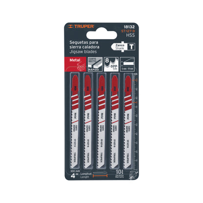 Hojas de Segueta 8 DPP con Zanco de 4" Paquete con 5