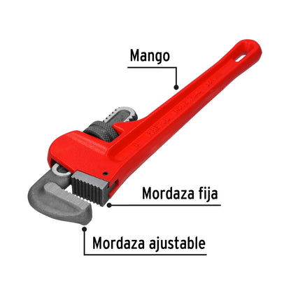 Llave stilson 10 pulg de hierro maleable