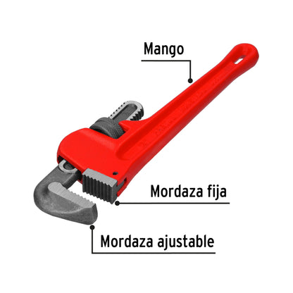 Llave stilson 12 pulg de hierro maleable