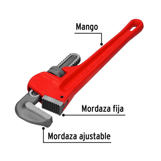 Llave stilson 14 pulg de hierro maleable