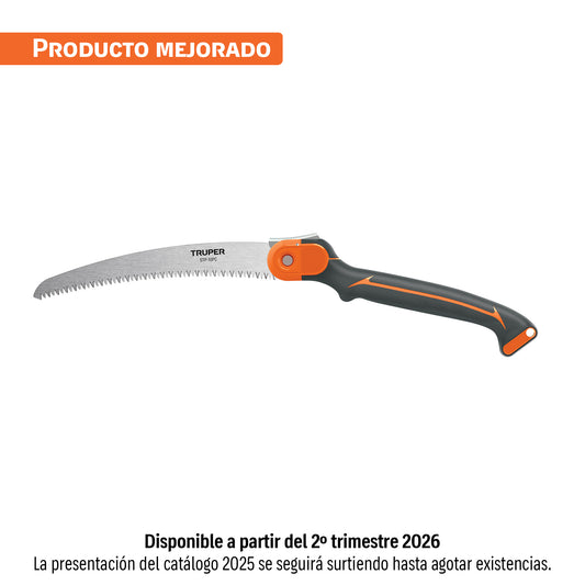 Serrucho plegable 10" hoja curva, 5 DPP, mango Comfort Grip