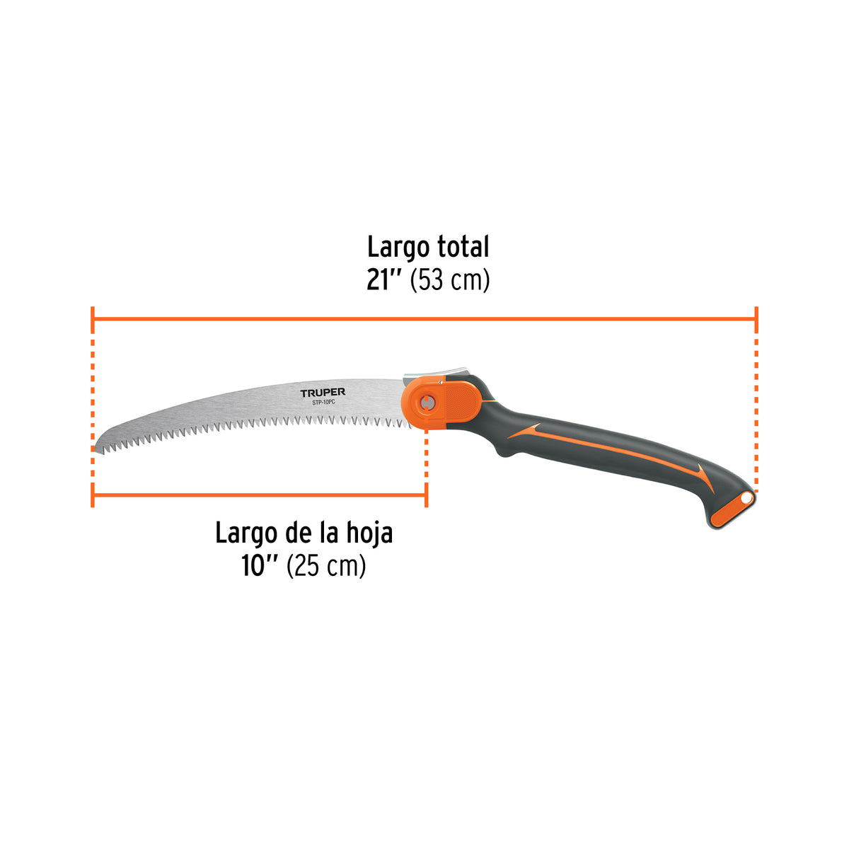 Serrucho plegable 10" hoja curva, 5 DPP, mango Comfort Grip · vista 3
