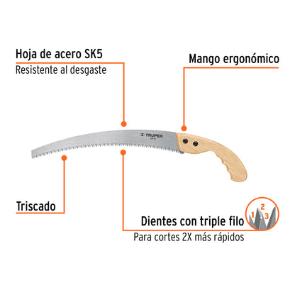 Serrucho de poda 14hoja curva6 DPP mango