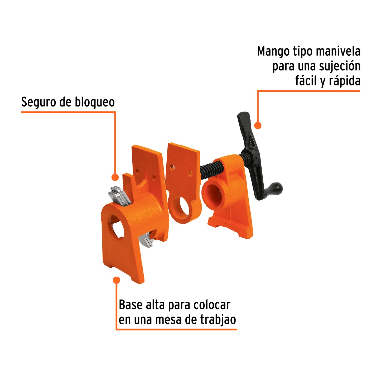 Sargento para tubo de 3/4 pulg - SKU 17740