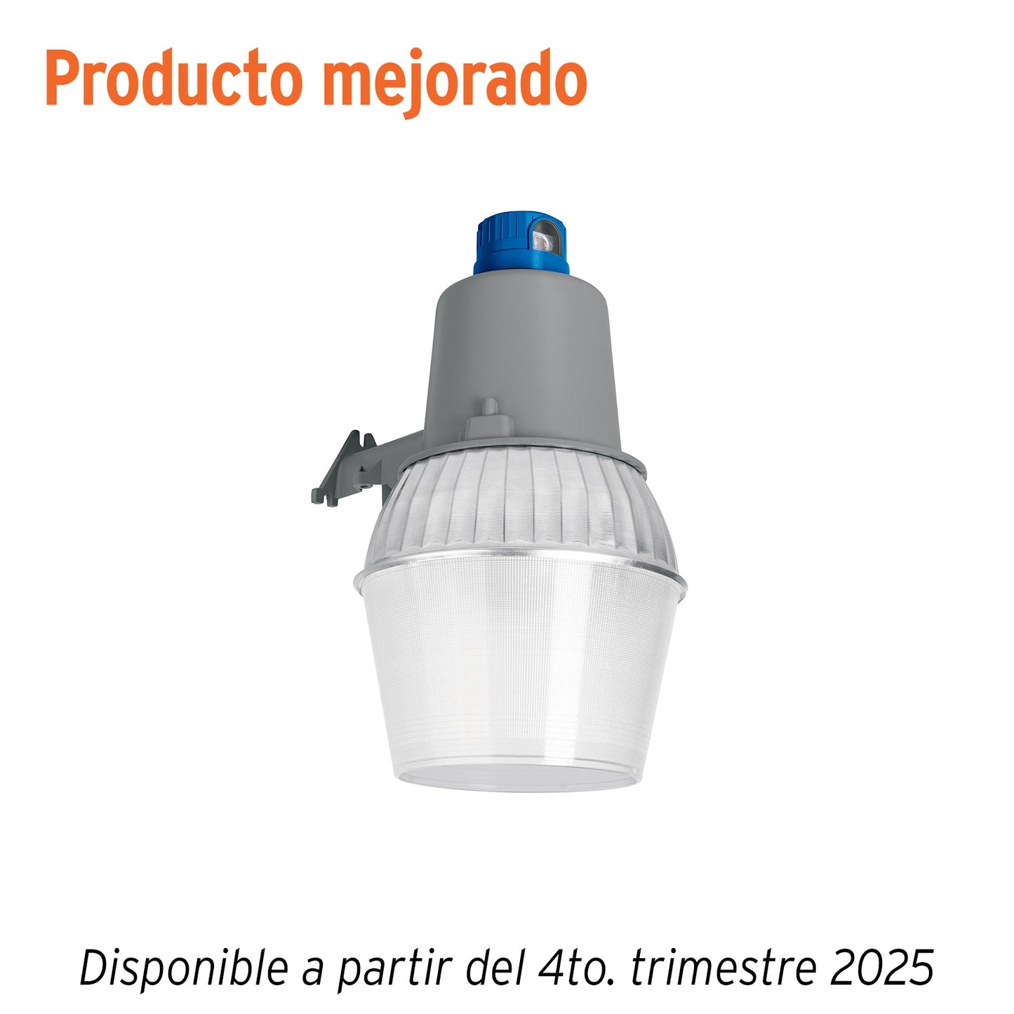 Luminario suburbano con foco LED de 40 W y sensor de luz