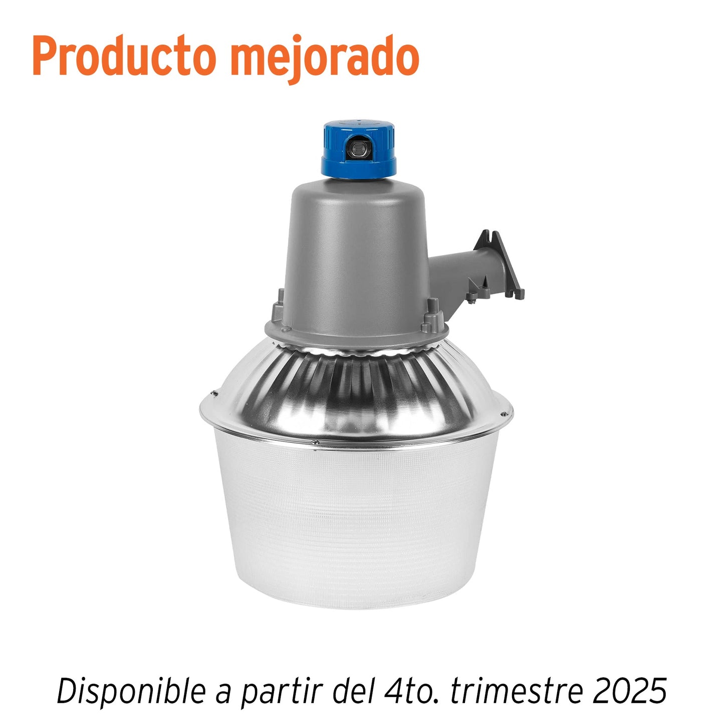 Luminario suburbano con foco LED de 50 W y sensor de luz