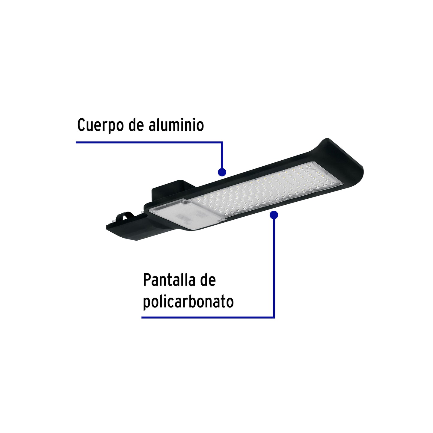Luminario suburbano LED de 100 W con temperatura de color 6 500 K