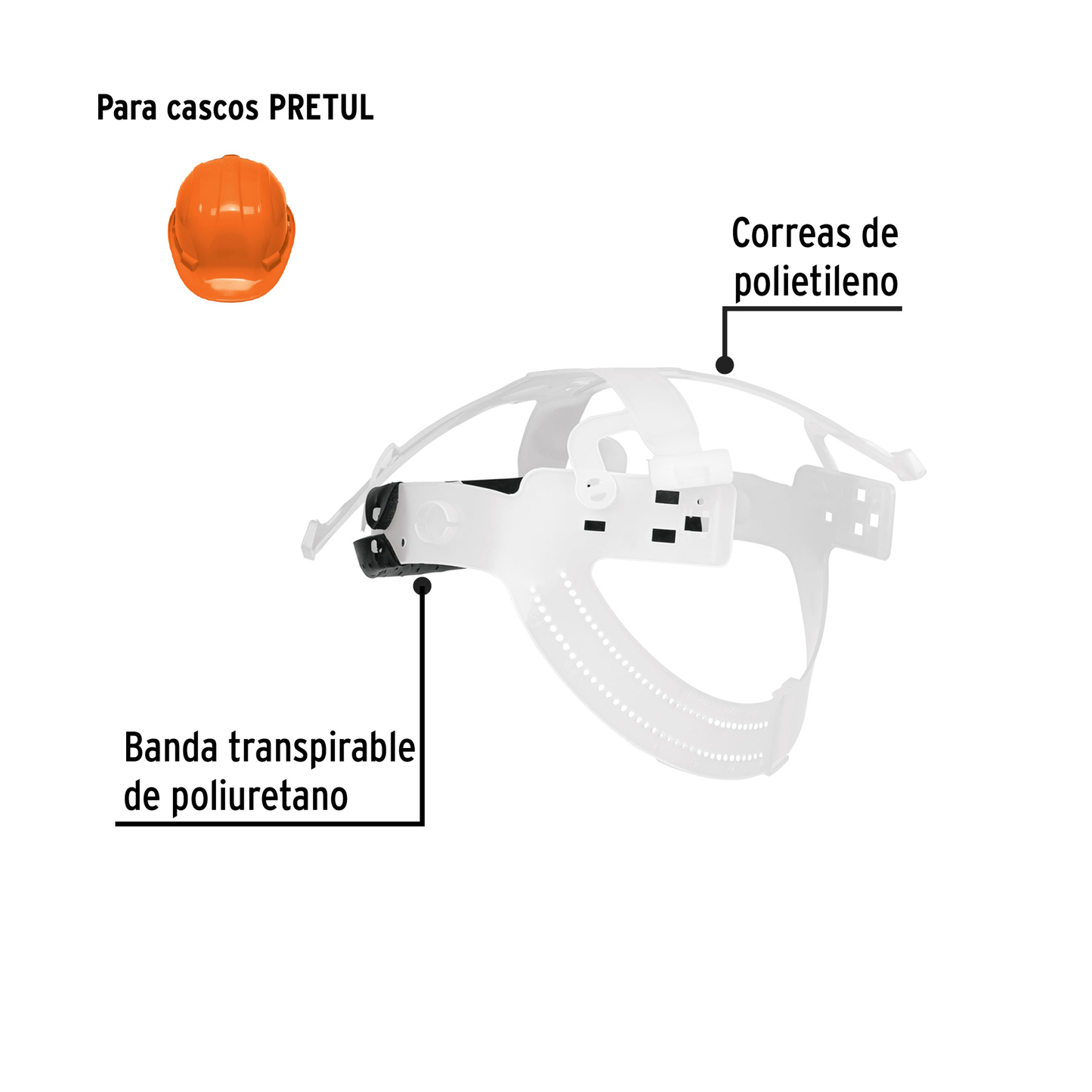 Suspensión de Repuesto para Casco – Ajuste por Intervalos