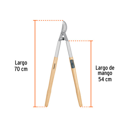 Tijera para ramas Classic con mangos de madera 70cm