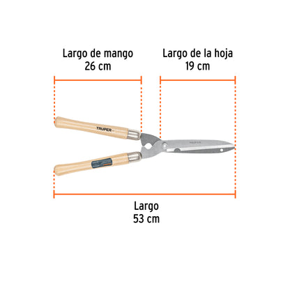 Tijera de poda ligera con mangos de madera 53cm