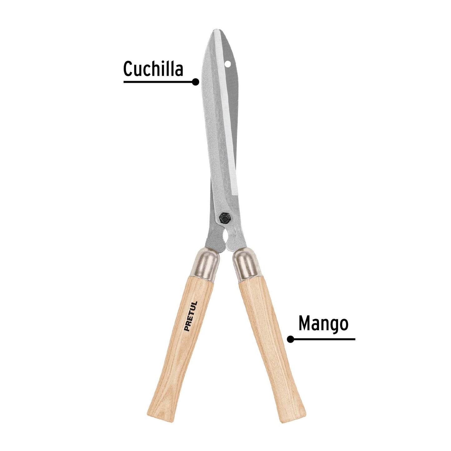 Tijera de poda con mangos de madera 49cm
