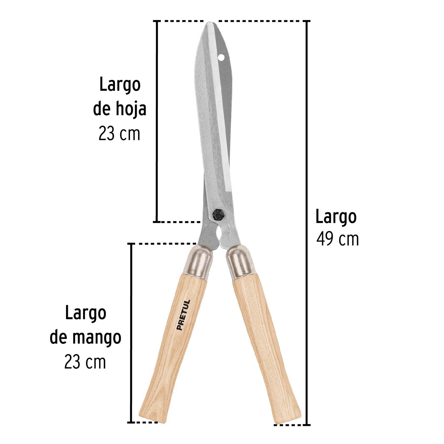 Tijera de poda con mangos de madera 49cm