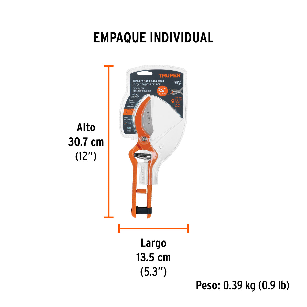 Tijera para poda 9-1/2" forjada cuchilla de paso · vista 5