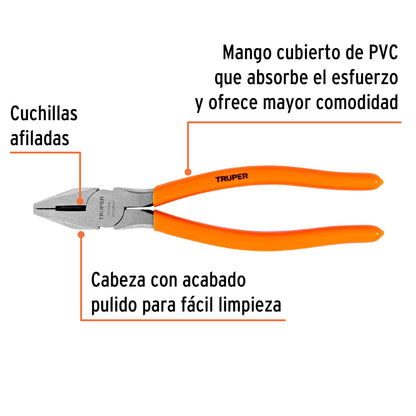 Pinza para electricista 9" con mango PVC