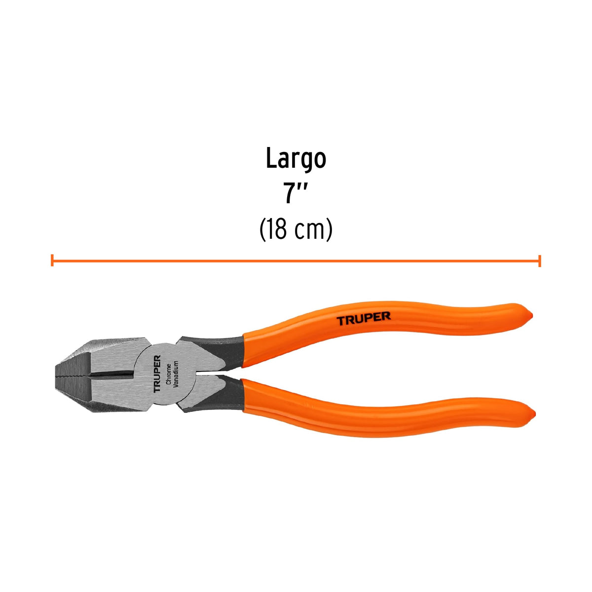 Pinza para electricista 7" uso rudo con mango PVC
