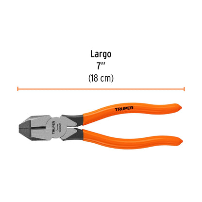 Pinza para electricista 7" uso rudo con mango PVC