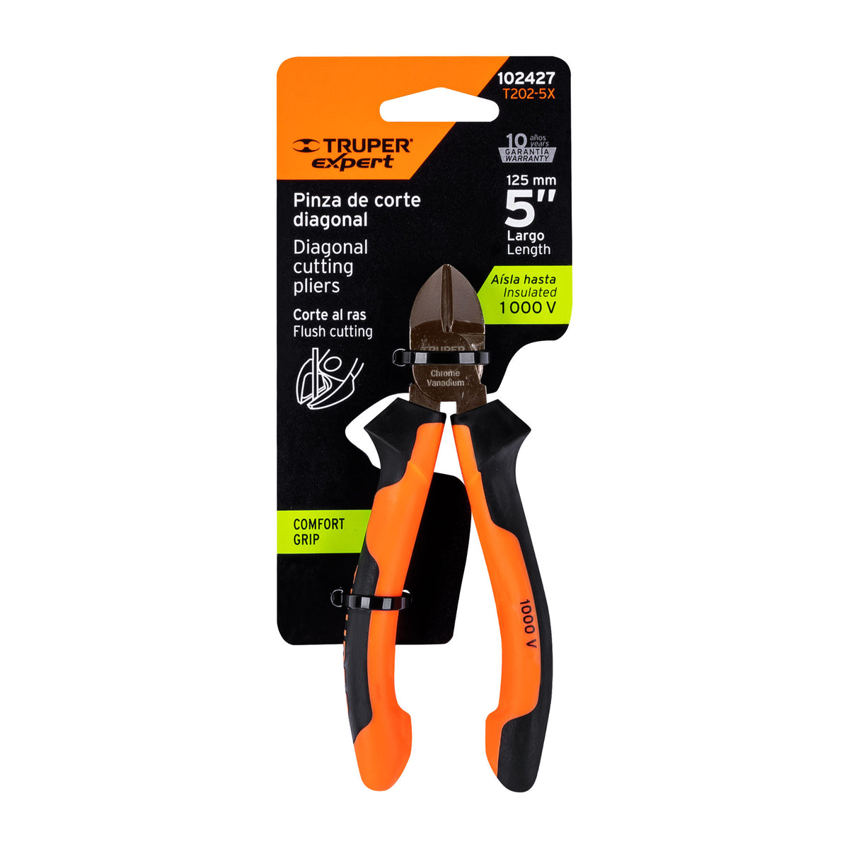 Pinza corte diagonal 5" alta palanca, Comfort Grip, Expert · vista 4
