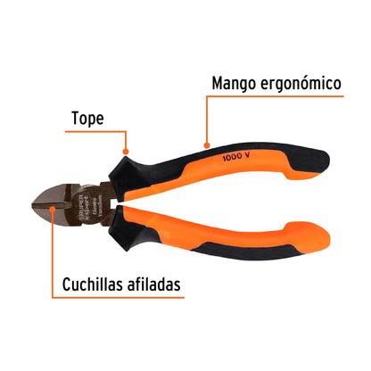 Pinza corte diagonal 5" alta palanca, Comfort Grip, Expert · vista 2