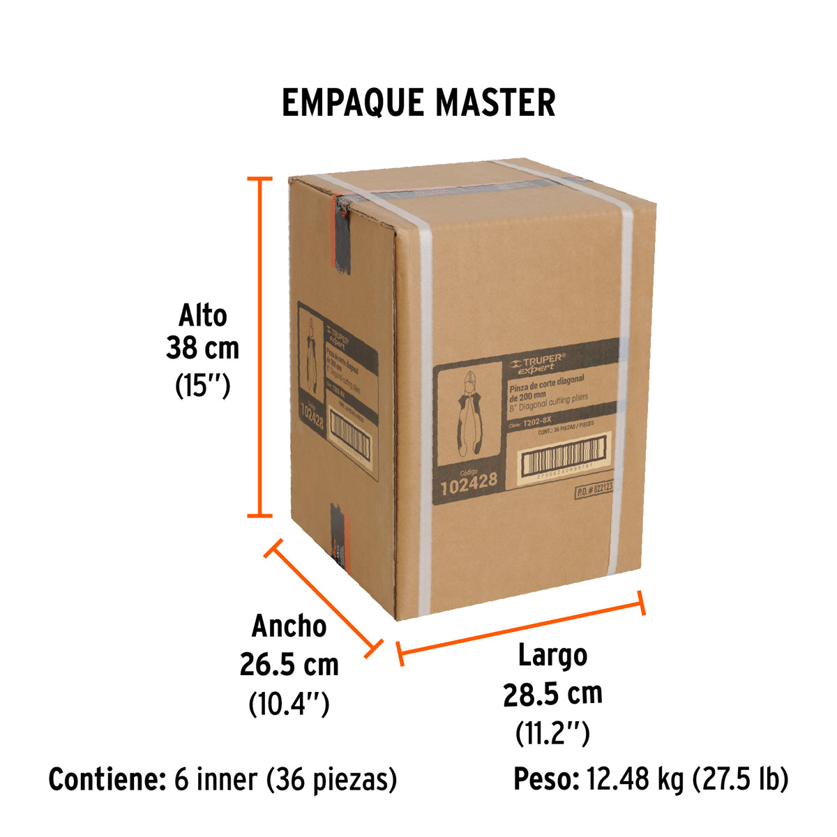 Pinza corte diagonal 8" alta palanca, Comfort Grip, Expert · vista 7