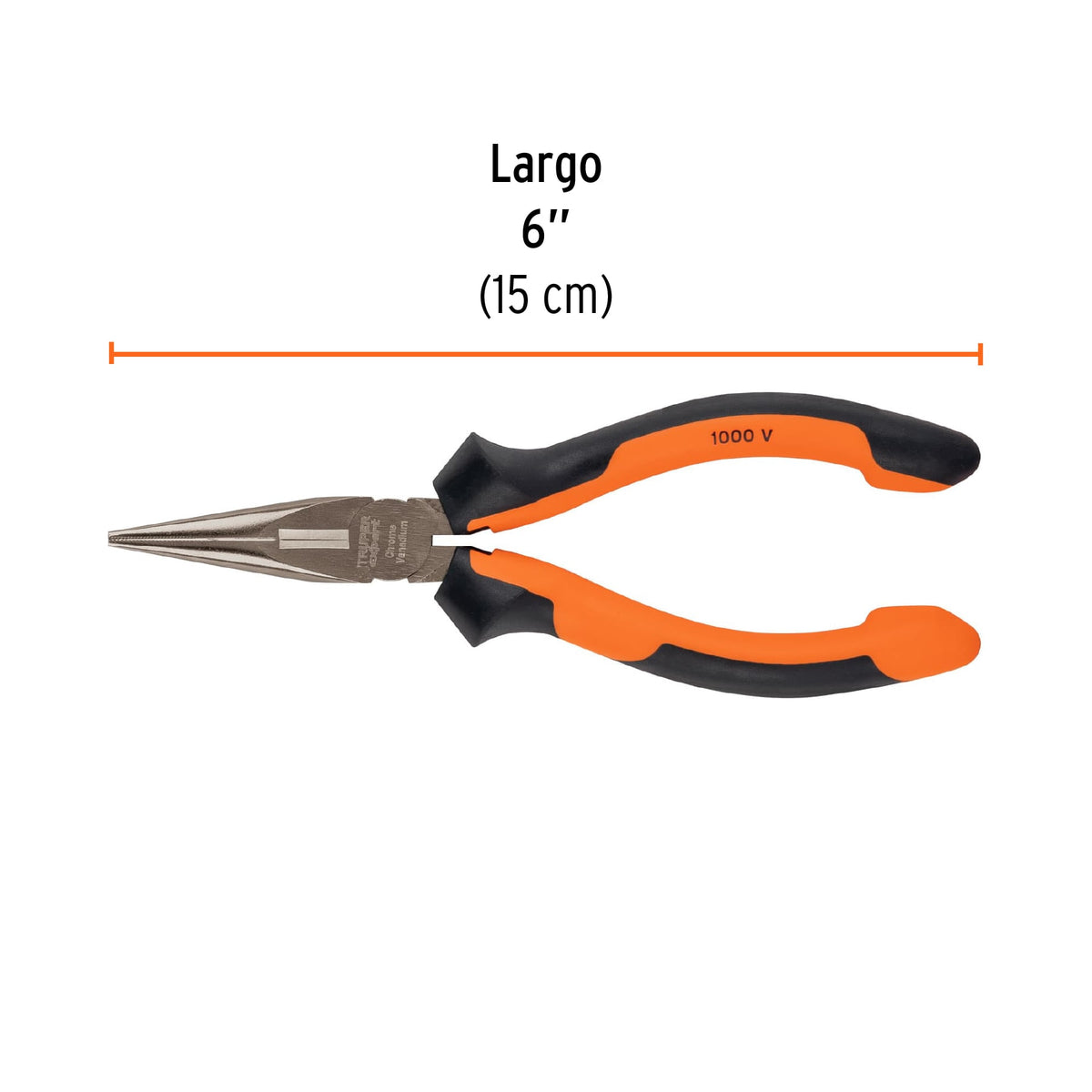 Pinza punta y corte 6" con mango Comfort Grip