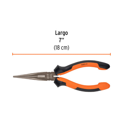 Pinza punta y corte 7" con mango Comfort Grip