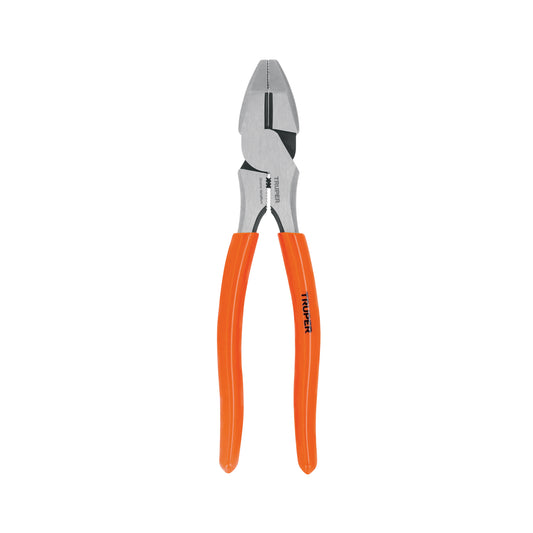 Pinza para electricista 8" alta palanca mango PVC