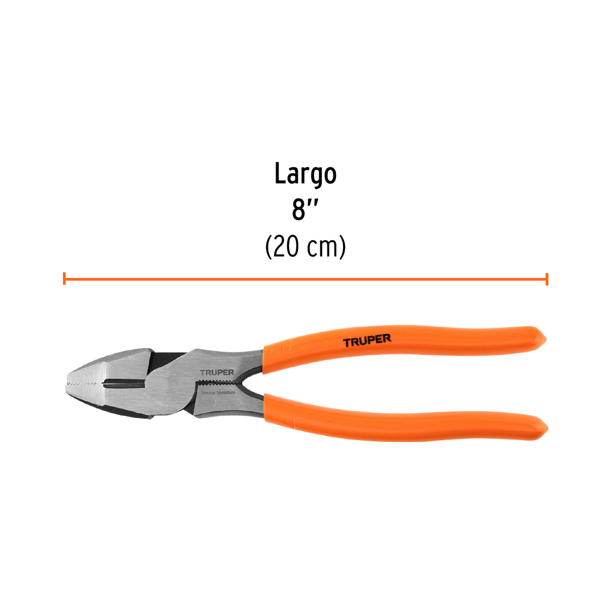 Pinza para electricista 8" alta palanca mango PVC · vista 3