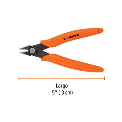 Pinza de corte para electrónica de 5 pulgadas con mango antiderrapante